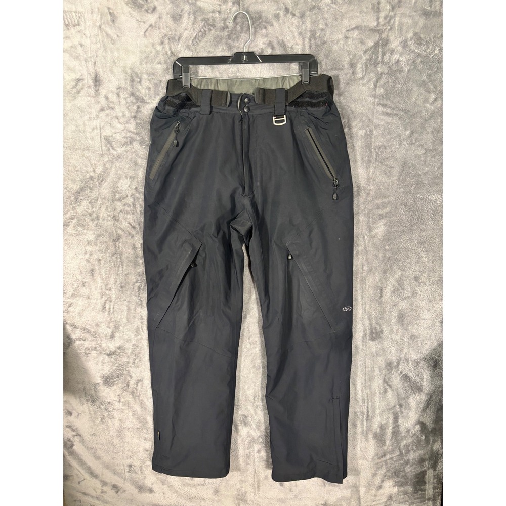 Cloudveil Mens Black Technical Ski Snowboard Pants Waterproof Pockets 33x30.5